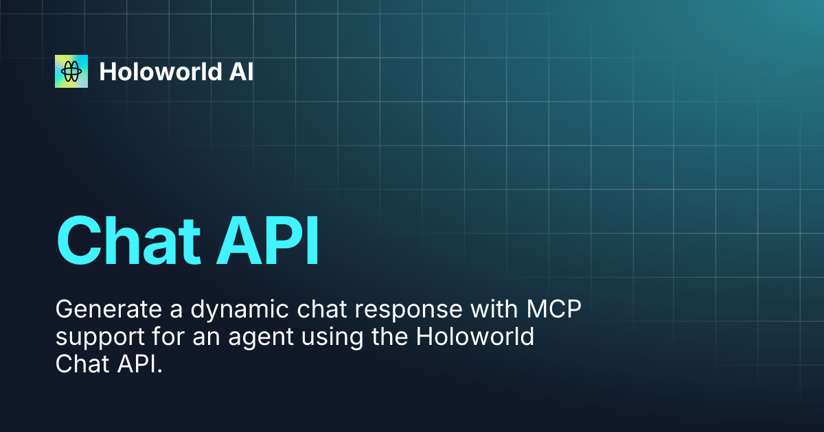 Chat API | Holoworld AI